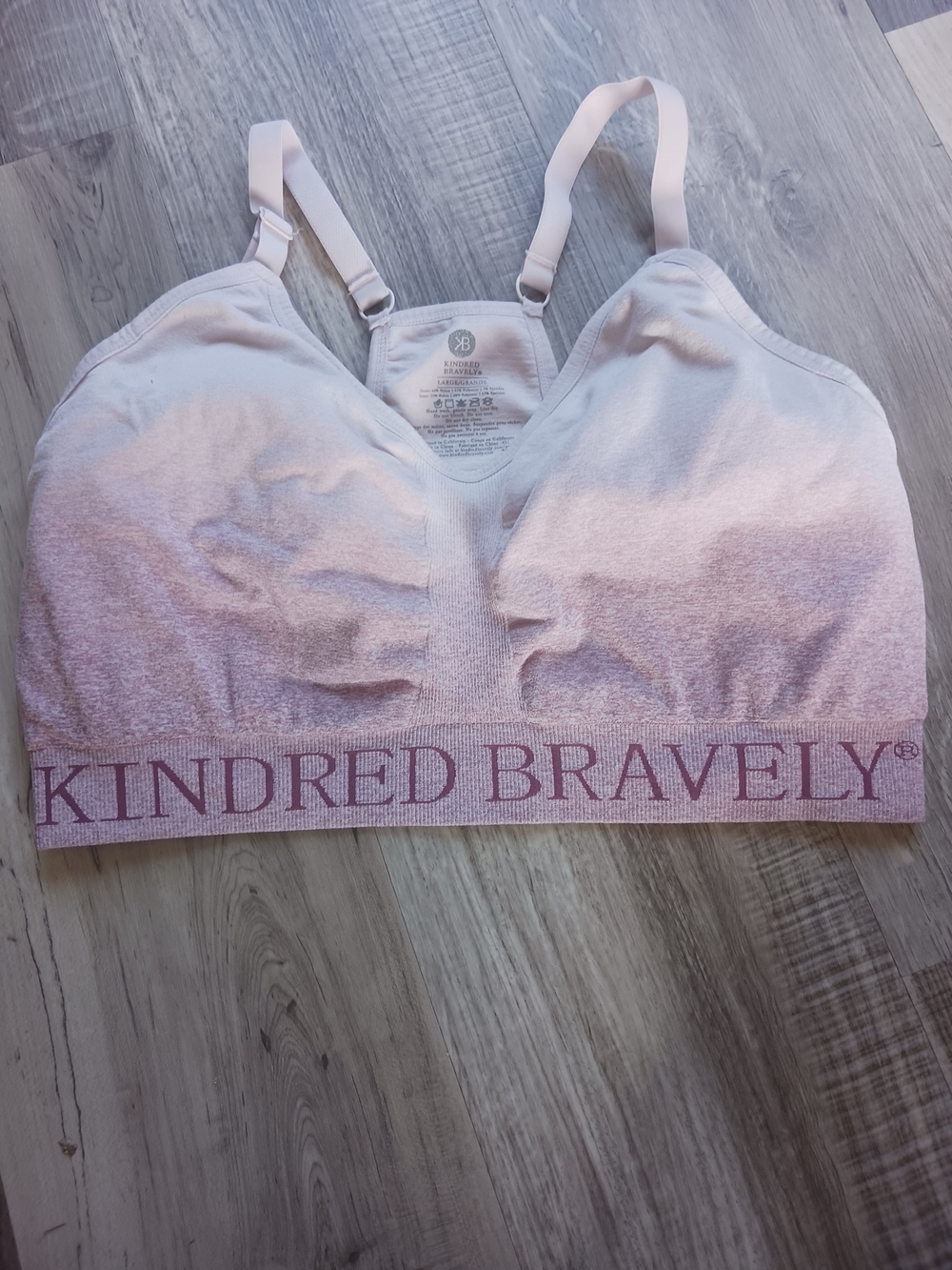 Kindred Bravely Pink Ombre Seamless Nursing & Pumping Sports Bra